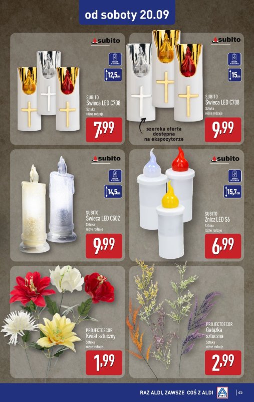 Aldi - gazetka promocyjna Pełny katalog! od poniedziałku 15.09 do soboty 20.09 - strona 45