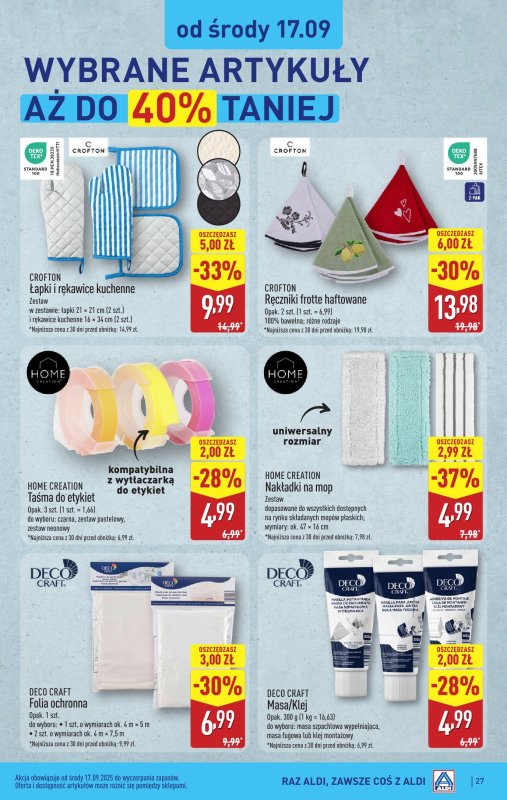 Aldi - gazetka promocyjna Pełny katalog! od poniedziałku 15.09 do soboty 20.09 - strona 27