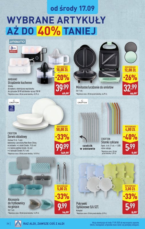 Aldi - gazetka promocyjna Pełny katalog! od poniedziałku 15.09 do soboty 20.09 - strona 26
