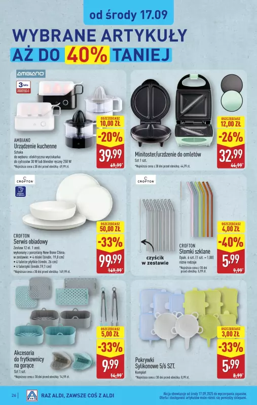 Aldi - gazetka promocyjna Pełny katalog! od poniedziałku 15.09 do soboty 20.09 - strona 26
