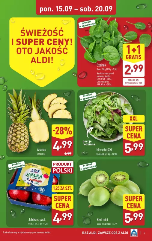 Aldi - gazetka promocyjna Pełny katalog! od poniedziałku 15.09 do soboty 20.09 - strona 5