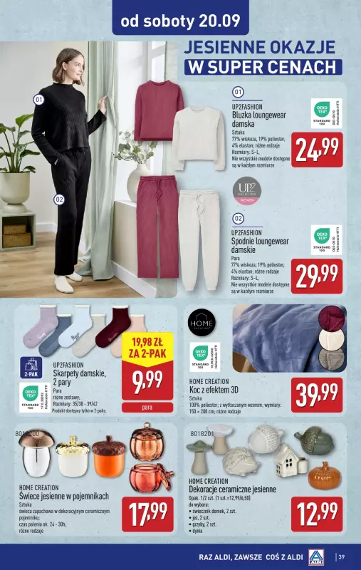 Aldi - gazetka promocyjna Pełny katalog! od poniedziałku 15.09 do soboty 20.09 - strona 39