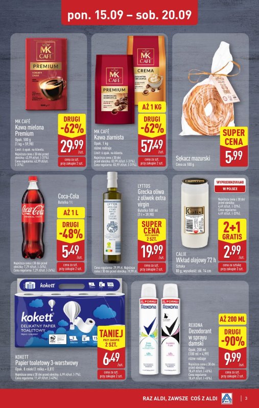 Aldi - gazetka promocyjna Weekend super cen w Aldi! od czwartku 18.09 do soboty 20.09 - strona 3