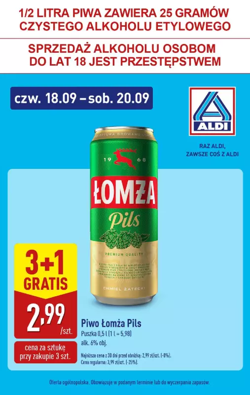 Aldi - gazetka promocyjna Weekend super cen w Aldi! od czwartku 18.09 do soboty 20.09 - strona 8
