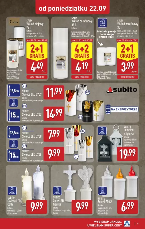 Aldi - gazetka promocyjna Aldi ma to coś! od poniedziałku 22.09 do soboty 27.09 - strona 5