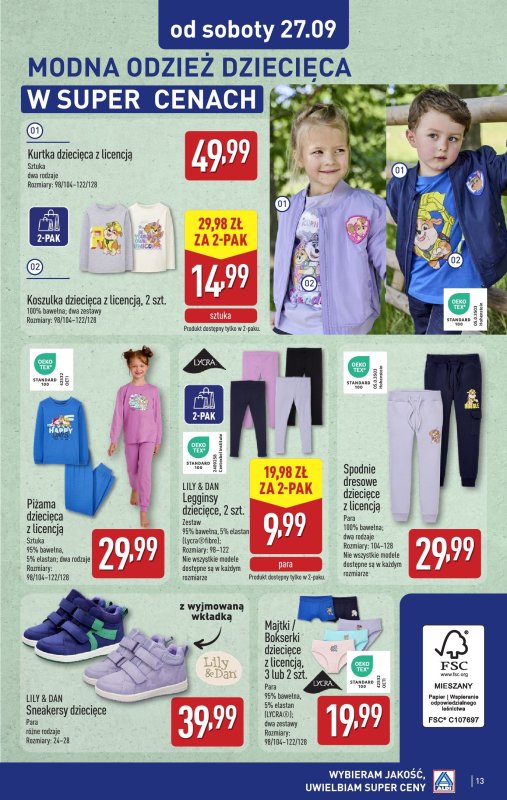 Aldi - gazetka promocyjna Aldi ma to coś! od poniedziałku 22.09 do soboty 27.09 - strona 13