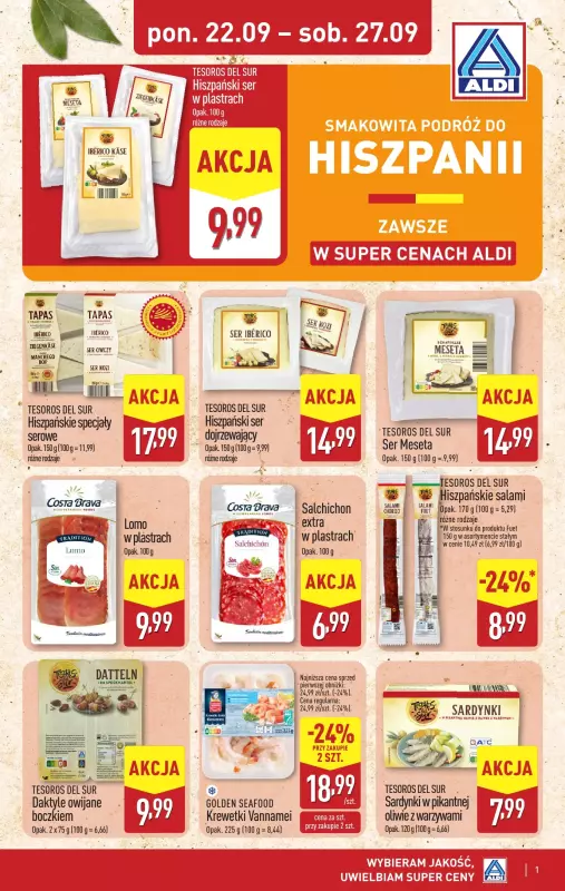 Aldi - gazetka promocyjna Smakowita podróż do Hiszpanii!  