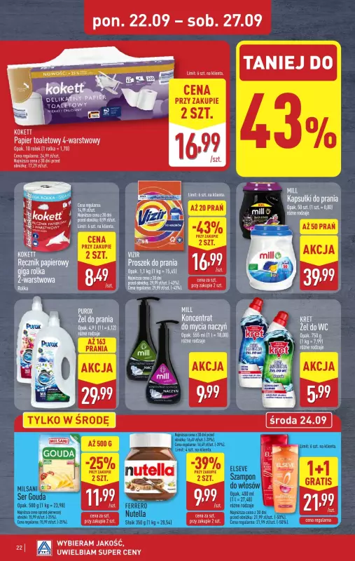 Aldi - gazetka promocyjna Pełny katalog! od poniedziałku 22.09 do soboty 27.09 - strona 22