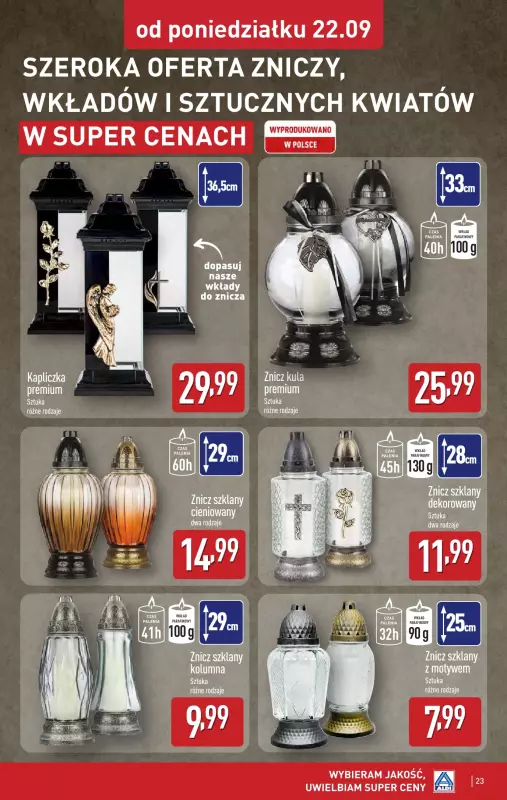 Aldi - gazetka promocyjna Pełny katalog! od poniedziałku 22.09 do soboty 27.09 - strona 23