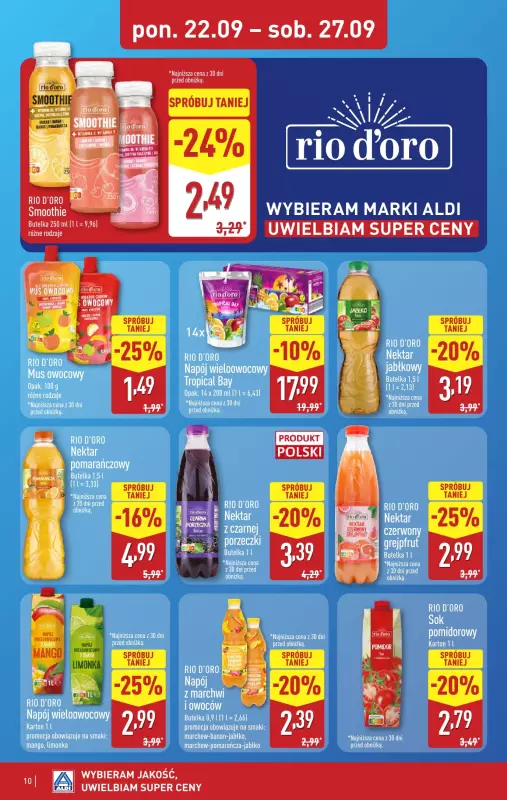 Aldi - gazetka promocyjna Pełny katalog! od poniedziałku 22.09 do soboty 27.09 - strona 10