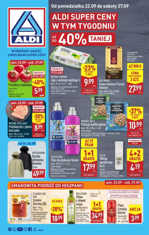 Aldi - gazetka promocyjna Pełny katalog! od poniedziałku 22.09 do soboty 27.09