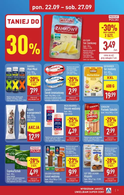 Aldi - gazetka promocyjna Pełny katalog! od poniedziałku 22.09 do soboty 27.09 - strona 7