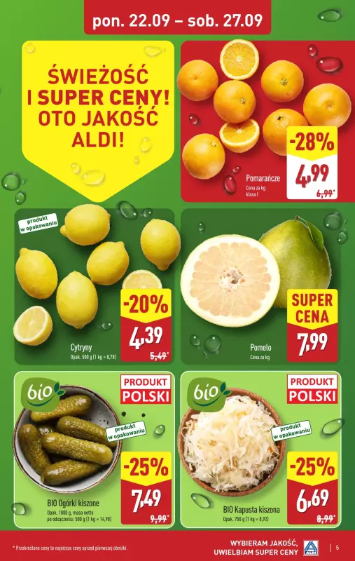 Aldi - gazetka promocyjna Pełny katalog! od poniedziałku 22.09 do soboty 27.09 - strona 5