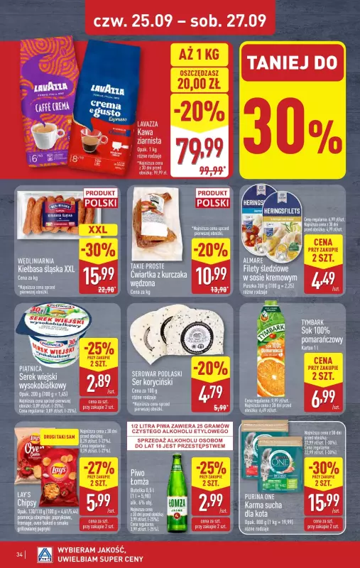 Aldi - gazetka promocyjna Pełny katalog! od poniedziałku 22.09 do soboty 27.09 - strona 34