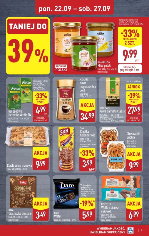 Aldi - gazetka promocyjna Pełny katalog! od poniedziałku 22.09 do soboty 27.09 - strona 9