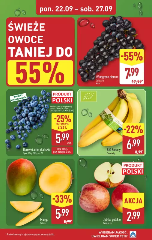 Aldi - gazetka promocyjna Farmer Aldik poleca! od poniedziałku 22.09 do soboty 27.09 - strona 3