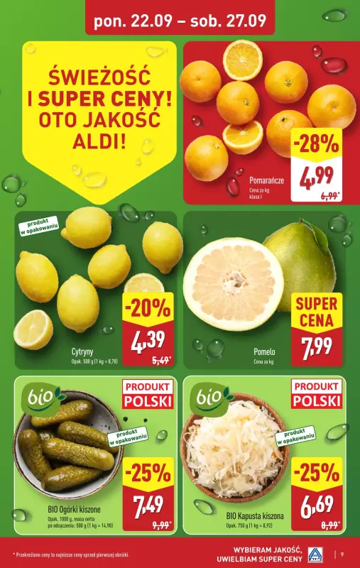 Aldi - gazetka promocyjna Weekend super cen w Aldi! od czwartku 25.09 do soboty 27.09 - strona 9