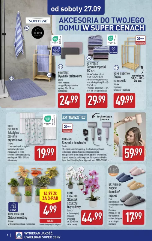 Aldi - gazetka promocyjna Nowe okazje w super cenach od soboty! od soboty 27.09 do piątku 03.10 - strona 2