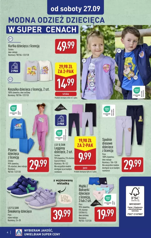 Aldi - gazetka promocyjna Nowe okazje w super cenach od soboty! od soboty 27.09 do piątku 03.10 - strona 4