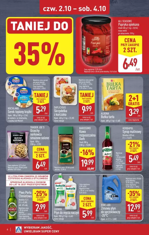 Aldi - gazetka promocyjna Weekend super cen w Aldi! od czwartku 02.10 do soboty 04.10 - strona 6