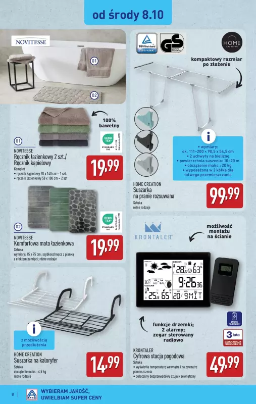 Aldi - gazetka promocyjna Aldi ma to coś! od poniedziałku 06.10 do soboty 11.10 - strona 8