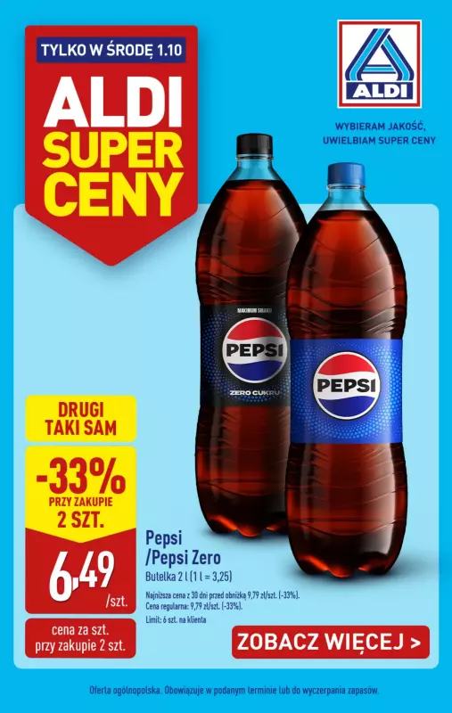 Aldi - gazetka promocyjna Tylko w środę! od środy 01.10 do środy 01.10