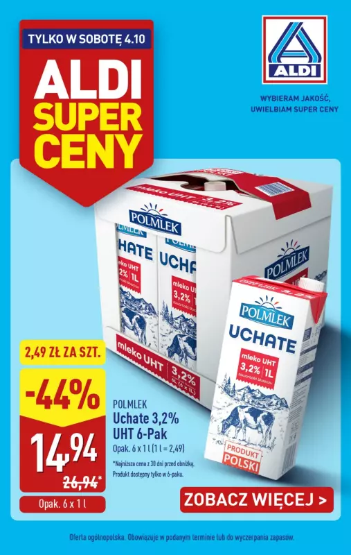 Aldi - gazetka promocyjna Tylko w sobotę! od soboty 04.10 do soboty 04.10