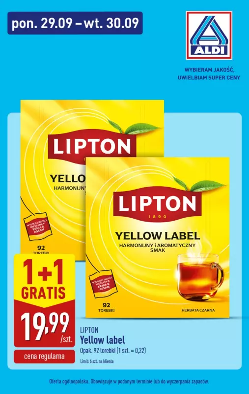 Aldi - gazetka promocyjna Aldi super ceny! od poniedziałku 29.09 do wtorku 30.09
