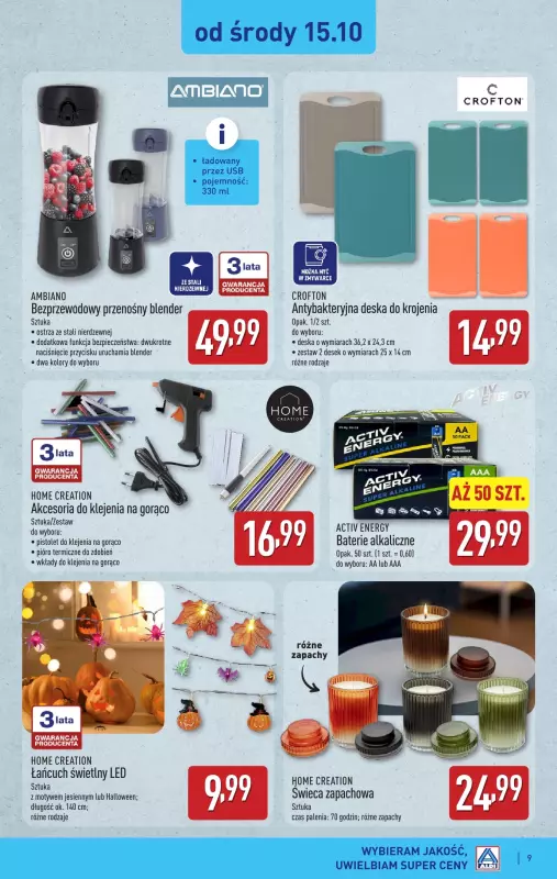 Aldi - gazetka promocyjna Aldi ma to coś! od poniedziałku 06.10 do soboty 11.10 - strona 9