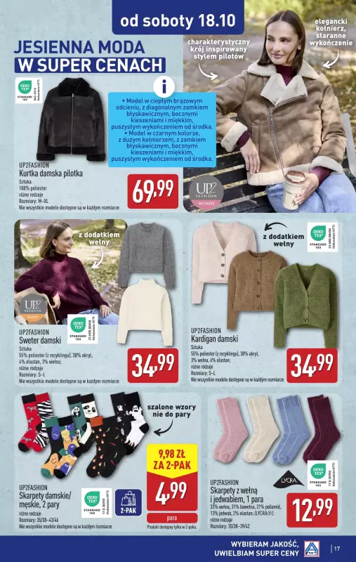 Aldi - gazetka promocyjna Aldi ma to coś! od poniedziałku 06.10 do soboty 11.10 - strona 17