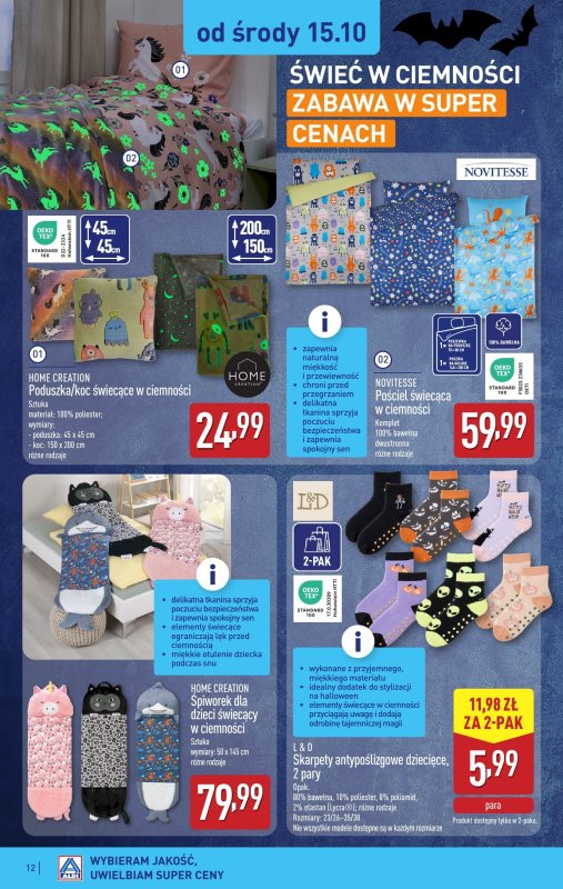 Aldi - gazetka promocyjna Aldi ma to coś! od poniedziałku 06.10 do soboty 11.10 - strona 12