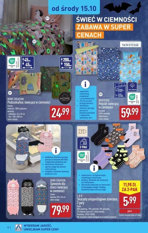 Aldi - gazetka promocyjna Aldi ma to coś! od poniedziałku 06.10 do soboty 11.10 - strona 12