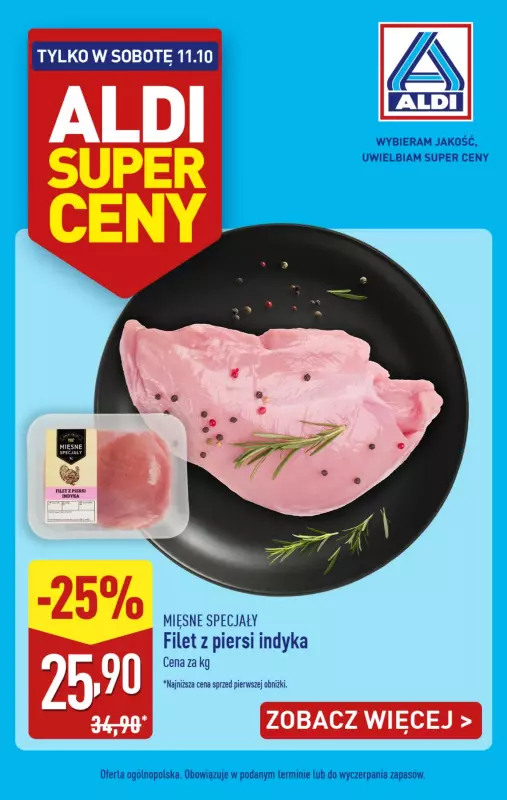 Aldi - gazetka promocyjna Tylko w sobotę! od soboty 11.10 do soboty 11.10
