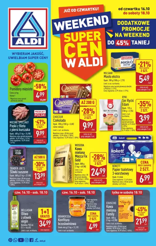 Aldi - gazetka promocyjna Weekend super cen w Aldi!  