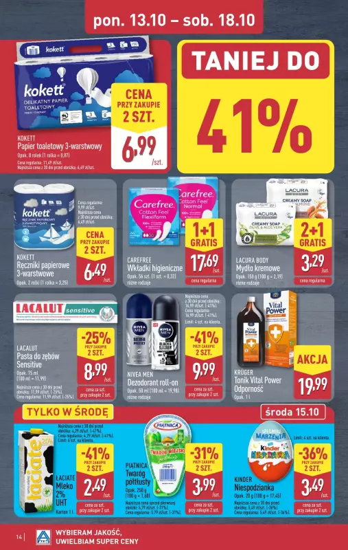 Aldi - gazetka promocyjna Pełny katalog! od poniedziałku 13.10 do soboty 18.10 - strona 14