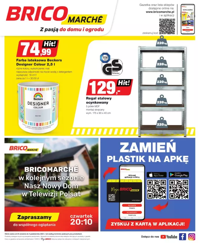 Bricomarche - gazetka promocyjna Gazetka od środy 25.09 do soboty 05.10