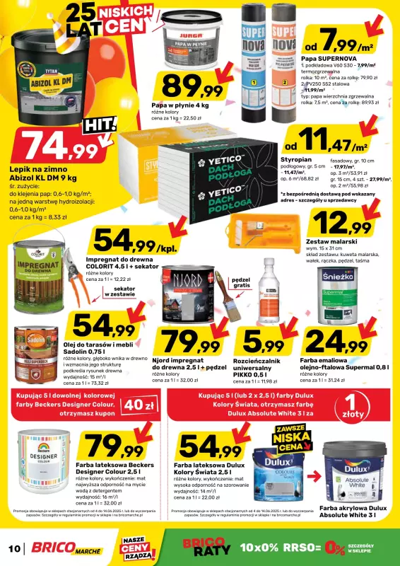 Bricomarche - gazetka promocyjna Gazetka od środy 04.06 do soboty 14.06 - strona 10