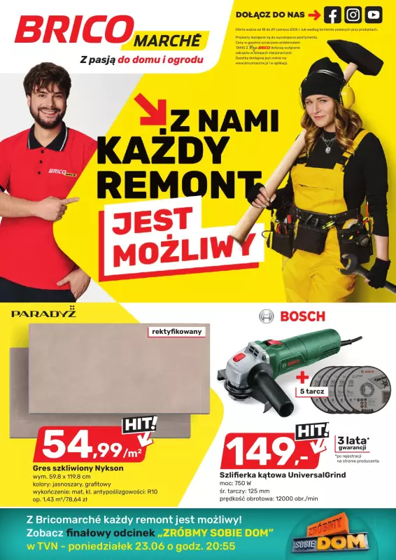 Bricomarche - gazetka promocyjna Gazetka od środy 18.06 do niedzieli 29.06