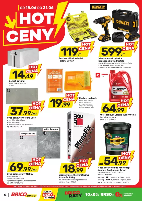 Bricomarche - gazetka promocyjna Hot ceny od środy 18.06 do soboty 21.06