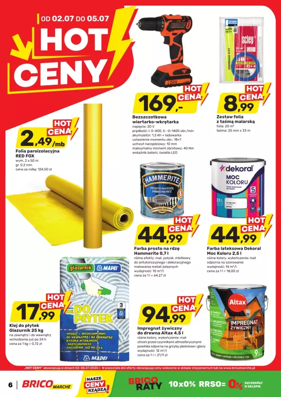 Bricomarche - gazetka promocyjna Hot ceny od środy 02.07 do soboty 05.07