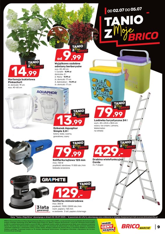 Bricomarche - gazetka promocyjna Gazetka od środy 02.07 do soboty 12.07 - strona 9