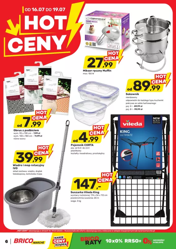 Bricomarche - gazetka promocyjna Hot ceny od środy 16.07 do soboty 19.07