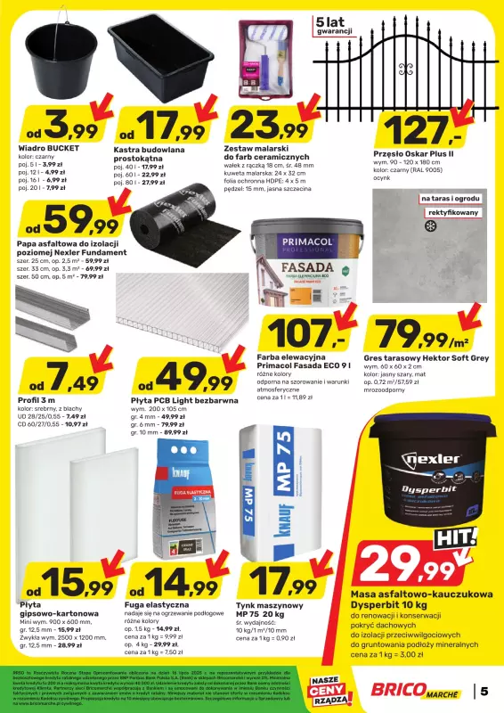 Bricomarche - gazetka promocyjna Gazetka od środy 16.07 do soboty 26.07 - strona 5