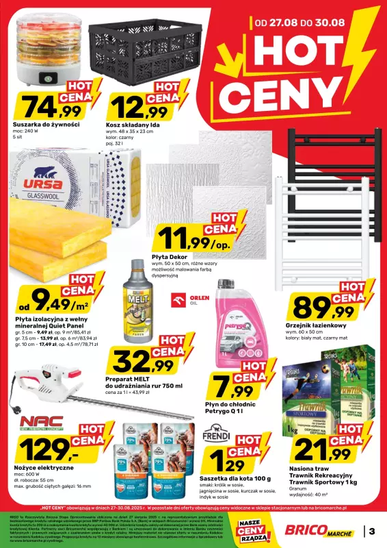 Bricomarche - gazetka promocyjna Hot ceny od poniedziałku 25.08 do soboty 06.09