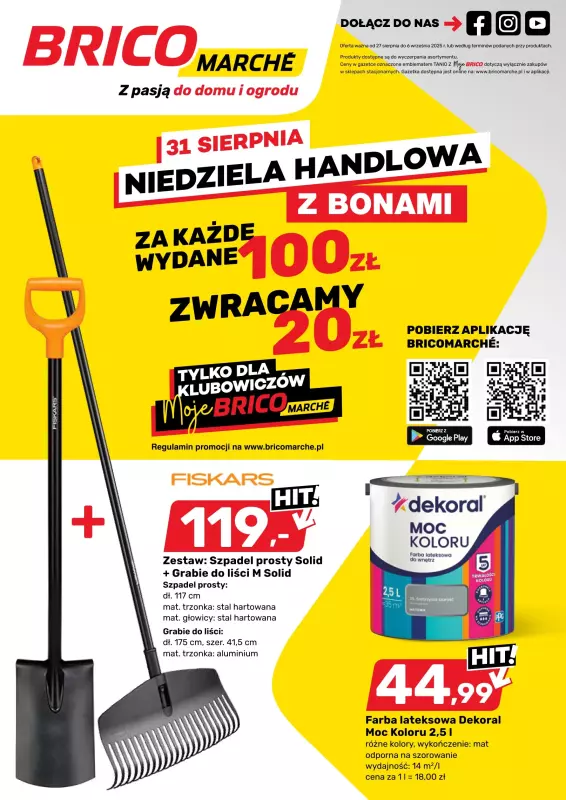 Bricomarche - gazetka promocyjna Gazetka od poniedziałku 25.08 do soboty 06.09