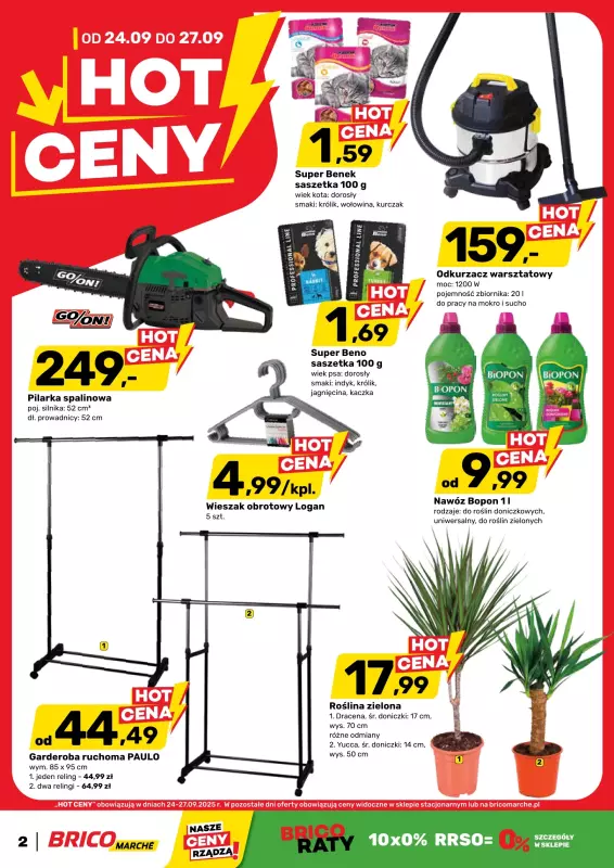 Bricomarche - gazetka promocyjna Hot ceny od środy 24.09 do soboty 27.09