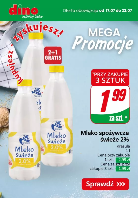 Dino - gazetka promocyjna MEGA promocje! od środy 17.07 do wtorku 23.07