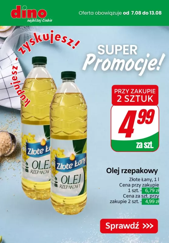 Dino - gazetka promocyjna Super Promocje! od środy 07.08 do wtorku 13.08