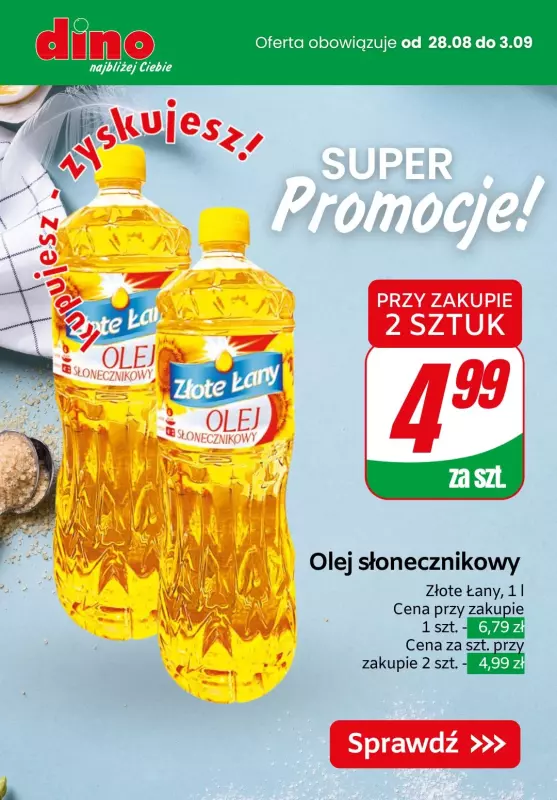 Dino - gazetka promocyjna Super Promocje! od środy 28.08 do wtorku 03.09