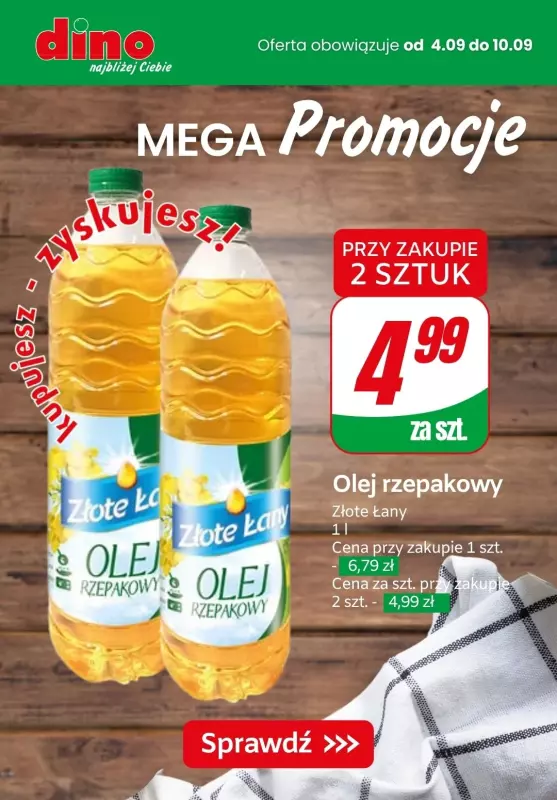 Dino - gazetka promocyjna MEGA promocje! od środy 04.09 do wtorku 10.09